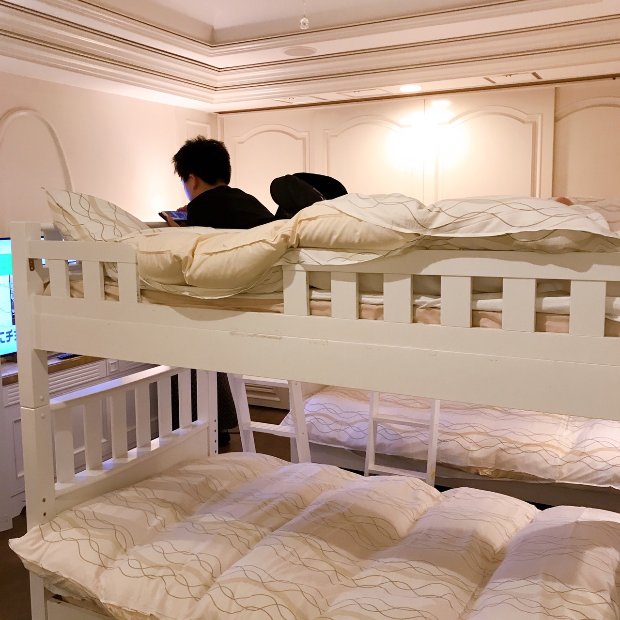 二段ベッドのあるホテル