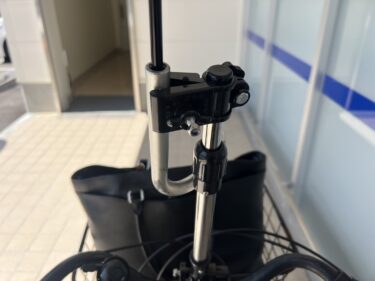 【熱中症対策】自転車の傘スタンド設置