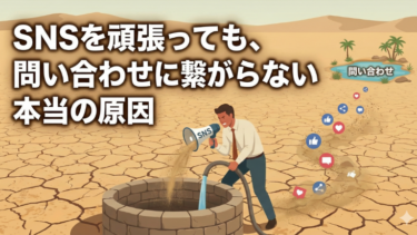 SNSを頑張っても、問い合わせに繋がらない本当の原因