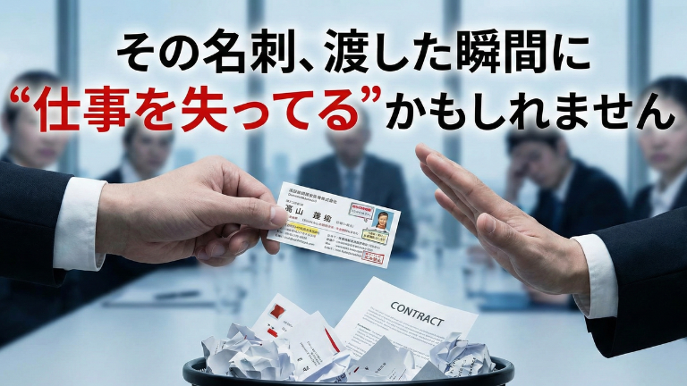 その名刺、渡した瞬間に“仕事を失ってる”かもしれません