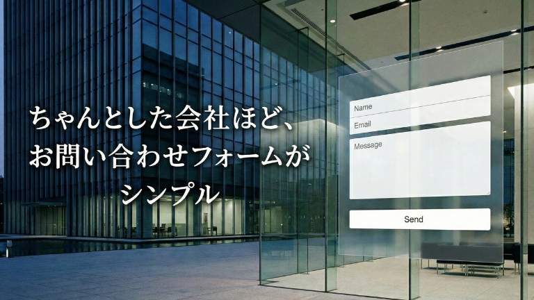 ちゃんとした会社ほど、お問い合わせフォームがシンプルな理由