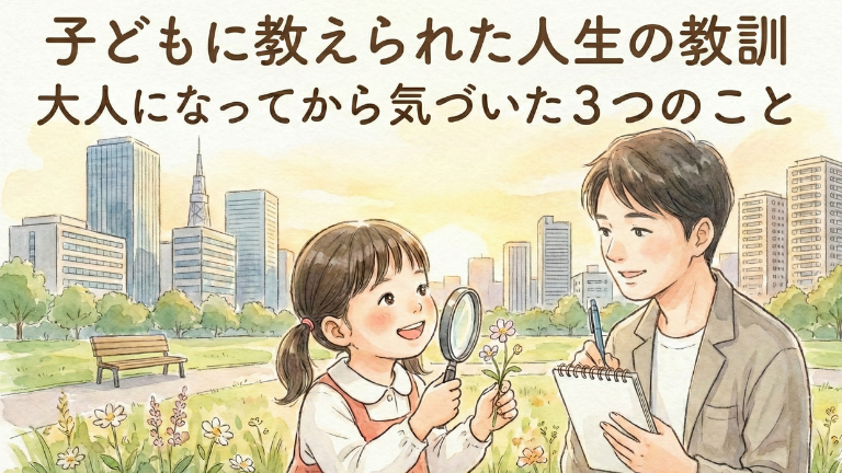 子どもに教えられた人生の教訓｜大人になってから気づいた3つのこと