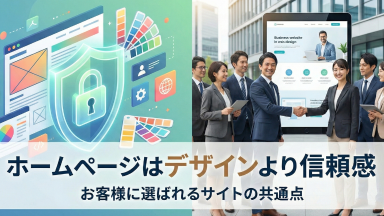 ホームページはデザインより信頼感｜お客様に選ばれるサイトの共通点