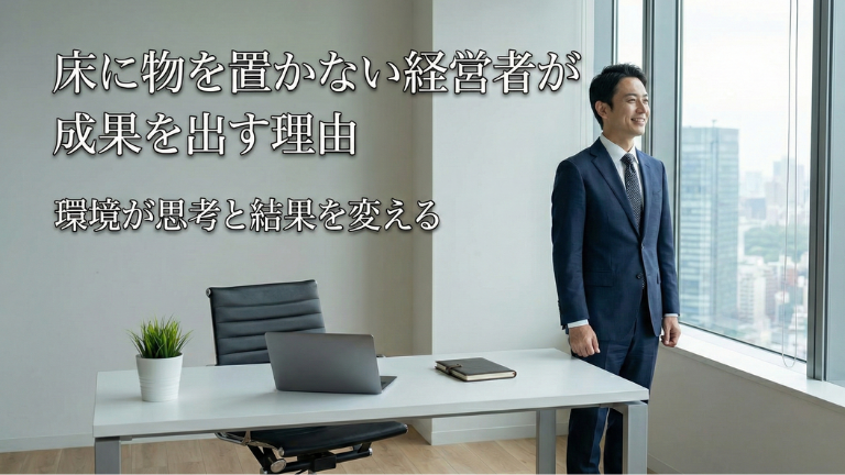 床に物を置かない経営者が成果を出す理由｜環境が思考と結果を変える