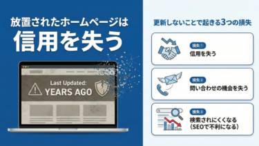 放置されたホームページは信用を失う｜更新しないことで起きる3つの損失