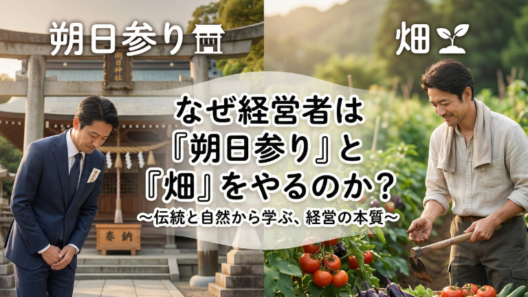 経営者はなぜ朔日参りと畑をやるのか？