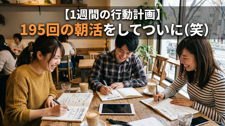 【1週間の行動計画】195回の朝活をしてついに（笑）