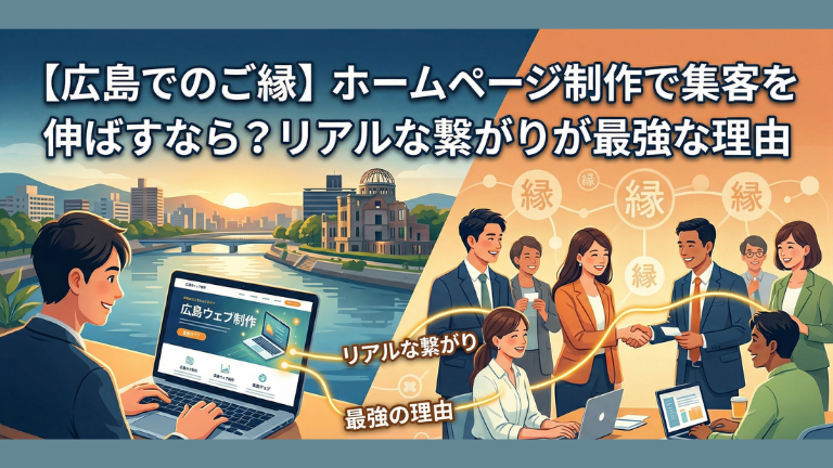 【広島でのご縁】ホームページ制作で集客を伸ばすなら？リアルな繋がりが最強な理由
