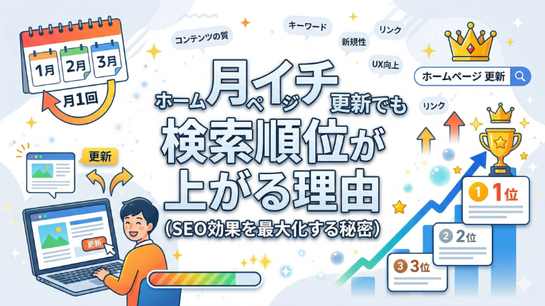 月イチホームページ更新でも検索順位が上がる理由