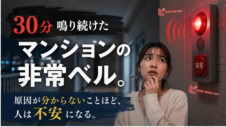 30分鳴り続けたマンションの非常ベル。原因が分からないことほど、人は不安になる。
