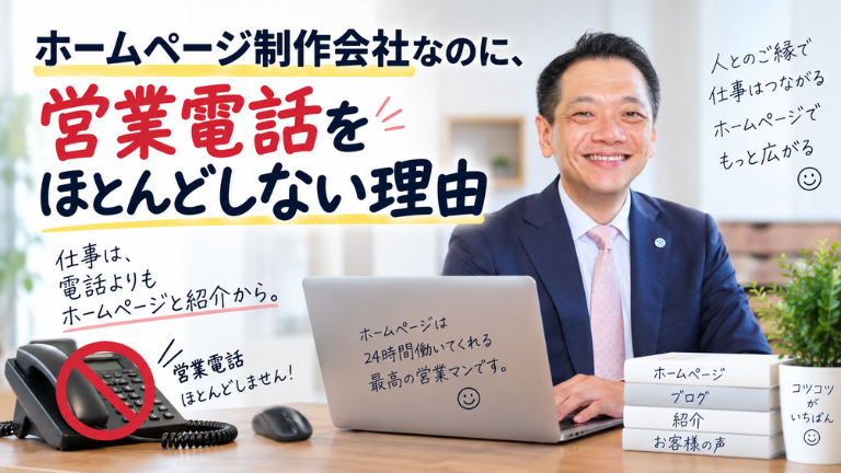 ホームページ制作会社なのに、営業電話をほとんどしない理由
