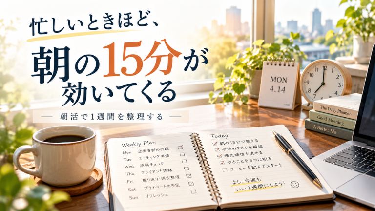 忙しいときほど、朝の15分が効いてくる